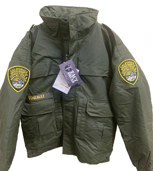 Corrections Jacket Warm and Windproof with Optional CDCR Insignia ...